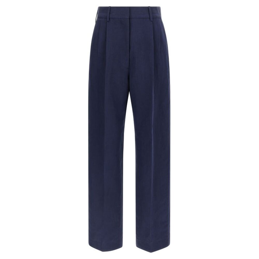 Blazé Milano Blue Linen Casual Women's Pants
